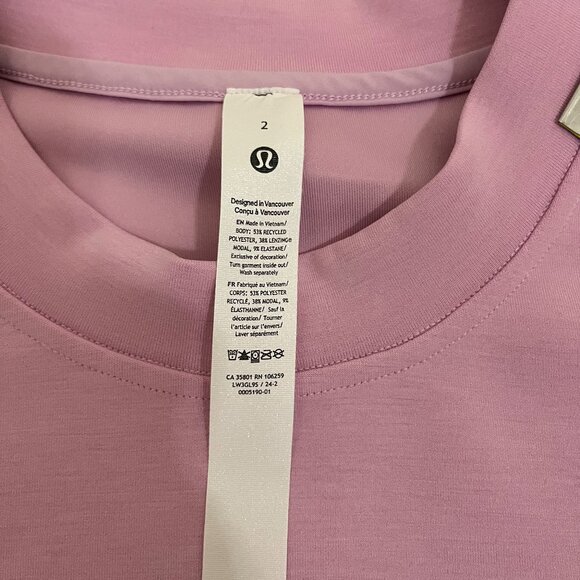 Lululemon | Perfectly Oversized Crop Crew Dahlia Mauve, size 2 - Picture 10 of 11